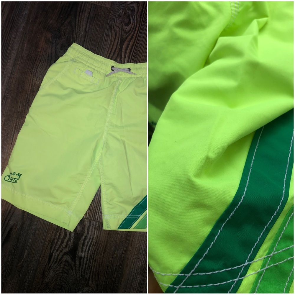 Boys GAP swim trunks - XL 12 NEON yellow/green